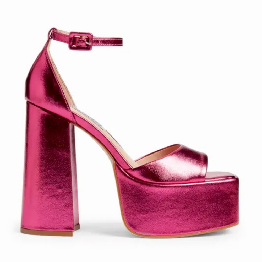 Ankle strap Platform barbie heels - Steve Madden Kassiani Metallic Pink